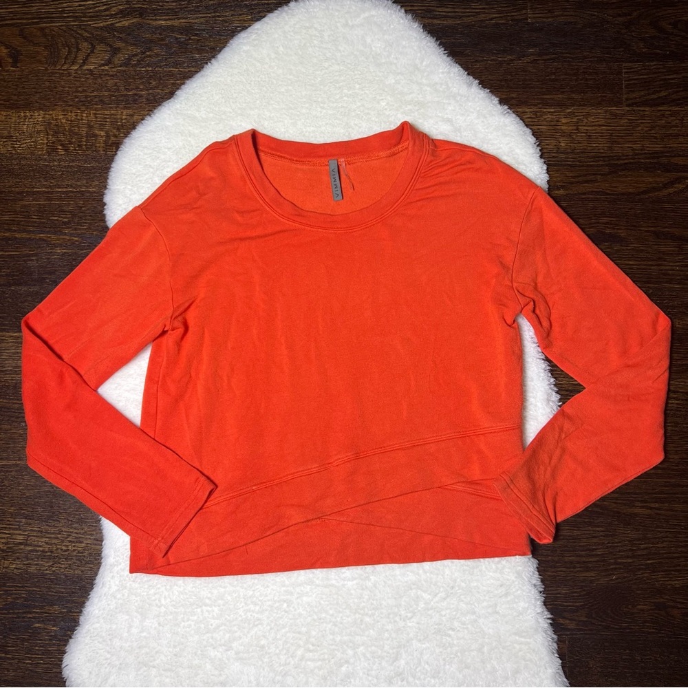 Vimmia Revolve Orange Asymmetrical Hem Sweatshirt Small